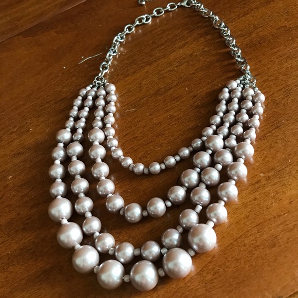 Faux pearl 4 strand necklace - Picture 1 of 9